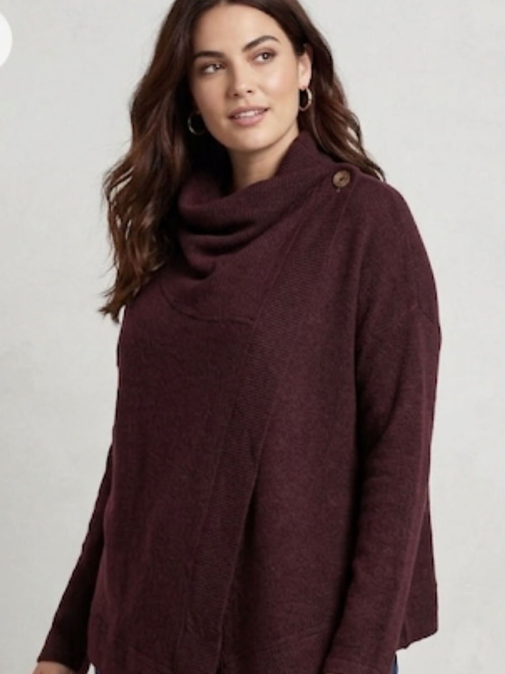Avatar Clothing Soft Asymmetrical Cowl Neck Cardigan XL Relaxed Fit Lightweight
